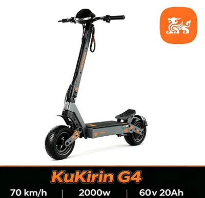 Produktbild von 2026 G4 Elektroroller für Erwachsene, 11‑Zoll‑Breitreifen für Gelände, 60V 20Ah Akku, integrierter Nabenmotor, IP54, LED‑Beleuchtung, 120KG