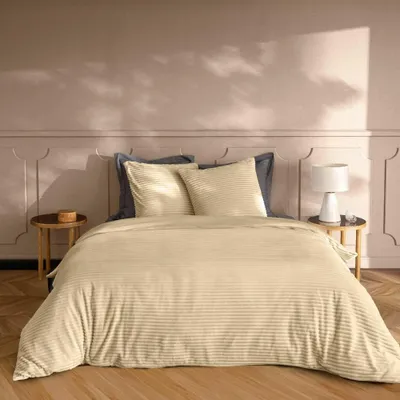 Immagine prodotto di Set di biancheria da letto - Douceur d'Intérieur - FLANELLE - Poliestere - 240x220cm - Sable