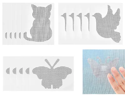 15 transparente Reparatur-Sticker für Moskitonetze, 3 Designs