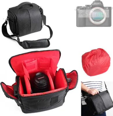 Produktbild von K-S-Trade Kompatibel mit Sony Alpha 7ll Kameratasche Fototasche Schultertasche Zubehör Tasche einteilbare Trennwänden für Systemkamera, DSLR DSLM