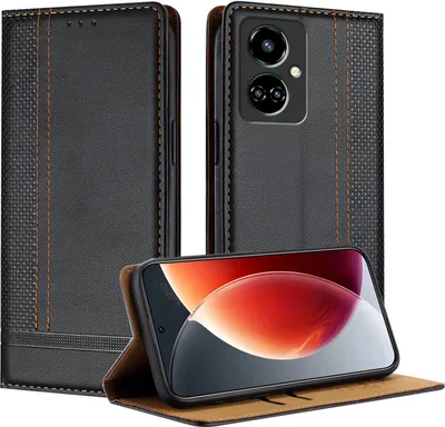Obrázek produktu pro Pouzdro na mobilní telefon pro Tecno Camon 19 / Camon 19 Pro 5G kožené flipové ochranné pouzdro s funkcí stojánku černé