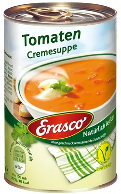 Image de Erasco Crème de tomates avec morceaux de tomates naturelles 390ml