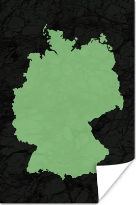 Produktbild von MuchoWow® Poster Karte - Deutschland - Mintgrün 60x90 cm - Wanddekoration