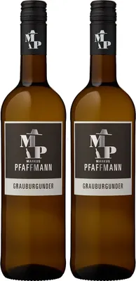 Produktbild von Markus Pfaffmann - 2er Set Grauburgunder - Pfalz / Deutscher Qualitätswein - Trocken 0,75L (12,5% Vol) -[Enthält Sulfite]