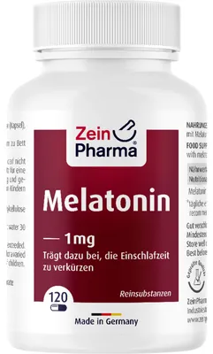 Imagen del producto de ZeinPharma, cápsulas de melatonina, 1 mg, 120 cápsulas