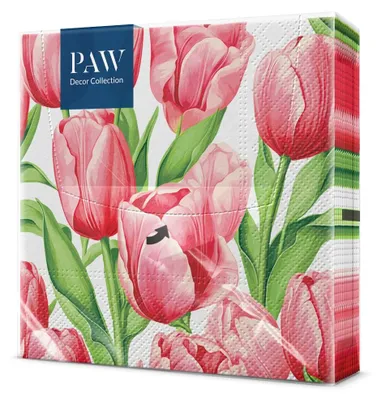 Produktbild von PAW Servietten 33 x 33 cm, 20 Stück - Tulpenzeit