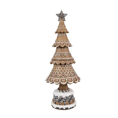 Produktbild von Clayre & Eef Weihnachtsdekoration Weihnachtsbaum Ø 16x42 cm Braun Kunststoff