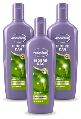 Immagine prodotto di 3 flaconi di shampoo Andrélon "Ogni Giorno" - 300 ml ciascuno - Confezione  - 3 pezzi