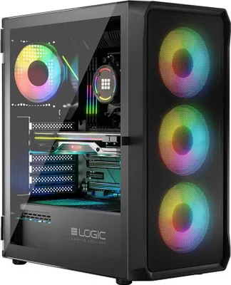 Zdjęcie produktu dla Logic Obudowa Logic Portos Argb Midi Usb 3.0 Black