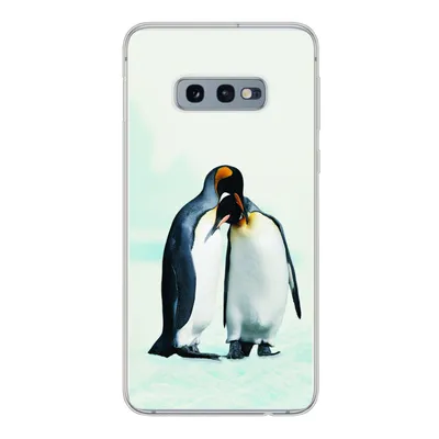 Produktbild von MuchoWow® Handyhülle Schutzhülle Hülle für Samsung Galaxy S10e Pinguine - Schnee - Familie Silikon Softcase Handy Hülle - Handy