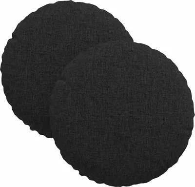 Obrázok produktu pre vidaXL Vankúš na sedenie 2 ks čierny Ø30 x 13 cm látka