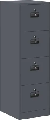Immagine prodotto di vidaXL Cassettiera a 2 cassetti, antracite, 44 x 50 x 139 cm
