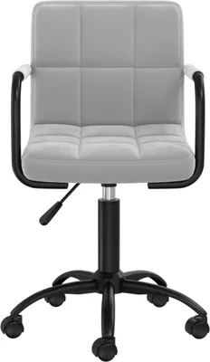 Image de vidaXL Chaise de salle à manger Pivotante Gris clair Velours