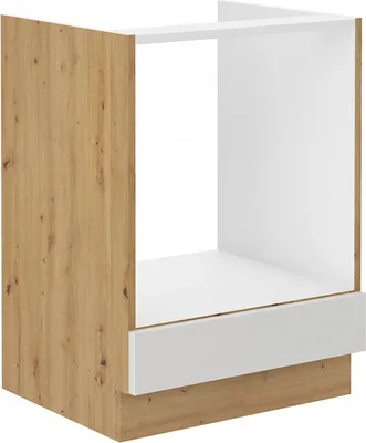 Zdjęcie produktu dla Szafka pod piekarnik ADARA – szerokość 60 cm, biała/dąb artisan