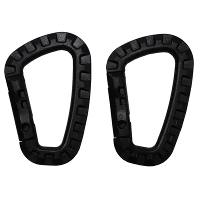 Produktbild von MFH Karabiner, Plastik, schwarz, D 7 mm x 8,5 cm, 2er Pack