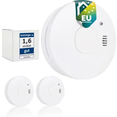 Produktbild von Rauchmelder 10-Jahres-Sensor, Austauschbare Batterie, Smartwares 2er-Pack