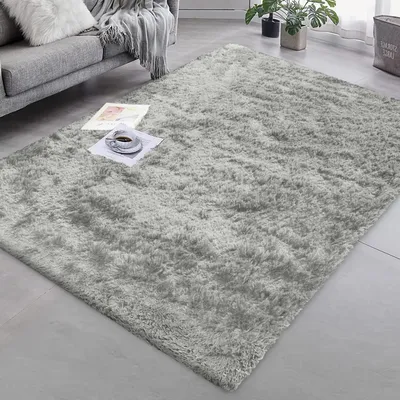 Shaggy Teppich 60 x 110 cm hellgrau, hochflorig, rutschfest, flauschig