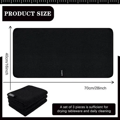 Produktbild von Famanu Waffeltuch Mikrofaser 40x70 cm - Waschbare Geschirrtücher 3 Stück