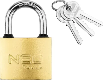 Image de NEO TOOLS Cadenas professionnel, Fonte et cuivre plaqué, Cadenas de sécurité de haute qualité