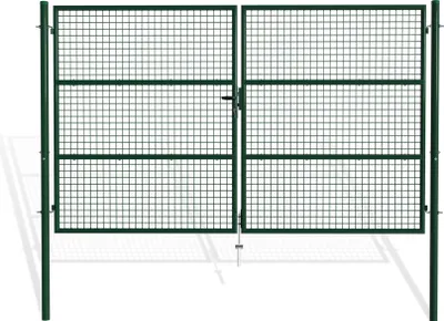 Produktbild von 3m OLGA H.180 grünes Maschendraht-Flügeltor