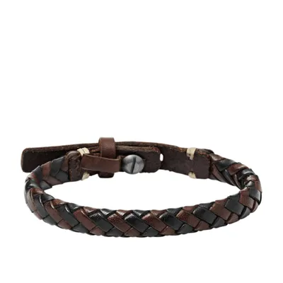 Produktbild von FOSSIL Armband Leather Bracelet Brown dunkelbraun