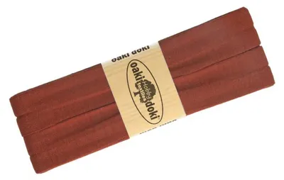 3m Oaki Doki Tricot de Luxe Jersey-Schrägband Einfassband elastisch kupferbraun braun