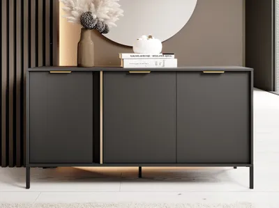 Produktbild von AX LIVING Catanian 153 3T anthrazit graues Sideboard 153,1cm, Breite