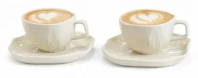 Produktbild von Cermico Koffieset 12-teilig für 6 Personen Beige, 200 ml Tassen mit Untertassen