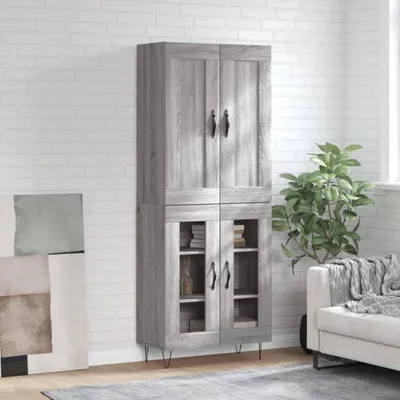 Produktbild von Maison Exclusive - Highboard Grau Sonoma 69,5x34x180 cm Holzwerkstoff