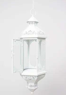 Produktbild von Artpol Hängelaterne Weiß Metall Glas 52 cm