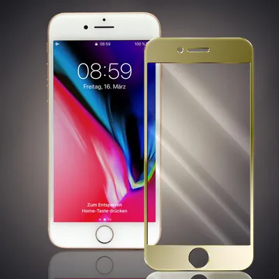 Produktbild von Panzer Folie für Apple iPhone 7 Plus / 8 Plus Echt Glas Displayschutzfolie Transparent Glasfolie 9H Härtegrad Schutzglasfolie