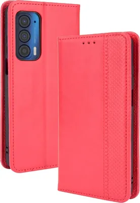 Produktbild von Mobigear Sensation  Motorola Edge (2021) Hülle Klapphülle Geldbörse - Rot