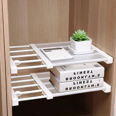 Produktbild von Teleskopischer Kleiderständer ausziehbar Verstellbare Länge Schrank Organizer