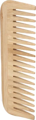 Image de Peigne à dents larges Structure flexible Sécurité Respectueux de l'environnement Peigne à cheveux humides portable Peigne en bambou pour la maison Voyage