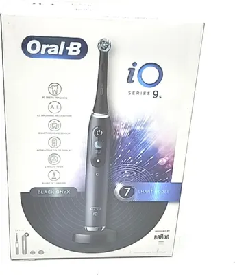Produktbild von Oral-B iO Series 9s, Erwachsener, Vibrierende Zahnbürste, Tägliche Pflege, Zahnfleischpflege, Sensibel, Whitening, Schwarz, 2 min, Schwarz