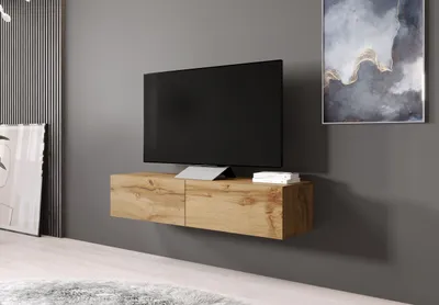 Produktbild von TV - Lowboard Schrank Fernsehtisch VIGO VG4F 140 eiche wotan mit Stauraum