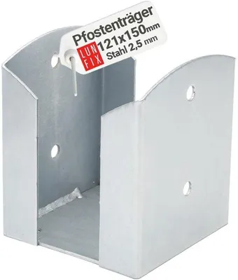 Productafbeelding van Postbasis 121 x 150 x 2.5 mm - Verzinkt staal