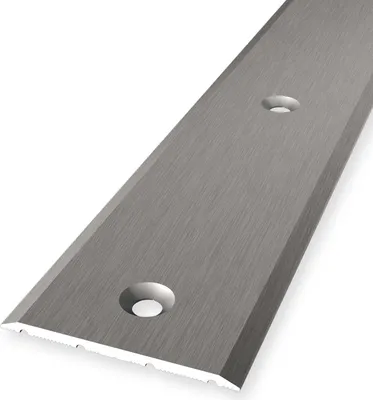 Produktbild von Übergangsschiene 2 x 40 x 2700 mm Übergangsprofil Übergangsleiste Aluminium eloxiert Glatt Mittig Versenkt Gebohrt Edelstahl Küberit