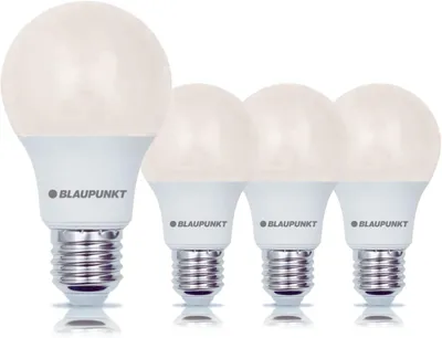 Produktbild von Blaupunkt Glühbirne e27 - Led Lampe - A60 Matt - 9W (entspricht 80W) - 900 Lumen - 2700K Warmweiß - Nicht-Dimmbar - 4er Set