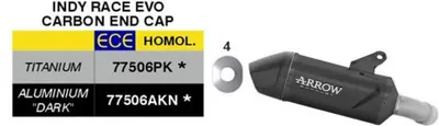 Produktbild von ARROW Indy Race EVO homologierte Slip-On Auspuff Schwarz Alu Moto Guzzi V100 Mandello