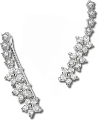 Image de SilberDream blanc Ear Cuff fleur zirconium 925 argent Collier d'oreille GSO461W