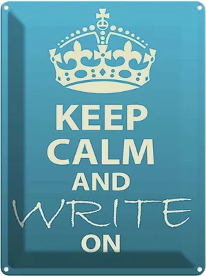 Produktbild von vianmo Blechschild 40x30 cm Keep Calm and write on Yoga