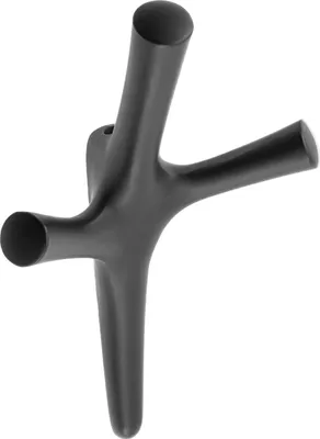 Produktbild von GTV - Kleiderhaken WALENCIA - Oberfläche: Schwarz matt - Außen: 164 x 107 x 58mm - Garderobenhaken für Tür, Bad, Küche, Flur, Büro, DIY Metallhaken, Mantelhaken, Huthaken, Wand Haken