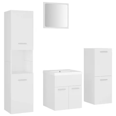 Immagine prodotto di vidaXL Set di mobili da bagno in legno bianco