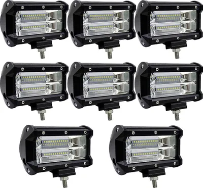 Produktbild von Greenmigo 8X 72W LED Zusatzscheinwerfer IP67 Wasserdicht Light Bar 12V 24V LED Arbeitsscheinwerfer Offroad Auto LED Scheinwerfer Arbeitslicht