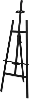 Produktbild von Staffelei für Künstler und Hobby - stabile Atelier-Staffelei höhenverstellbar schwarz / Holz
