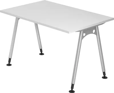 Produktbild von bümö Schreibtisch Serie-A - Nachbildung: Weiß, Größe:  120 x 80 cm