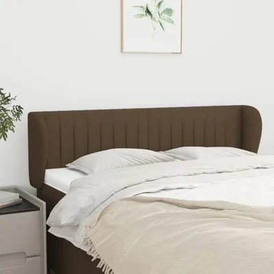 Produktbild von CLORIS Bettkopfteil Kopfteil mit Ohren Dunkelbraun 147x23x78/88 cm Stoff, 10,35 kg
