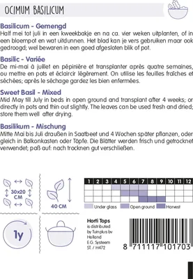 Produktbild von Basilikum Mischung | Basilikumsamen von Hortitops