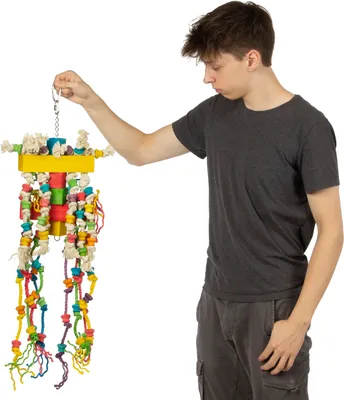 Produktbild von XXL Papageienspielzeug Giant · gigantisches Papageien Spielzeug für Aras, Kakadus & Graupapageien Wood n Rope